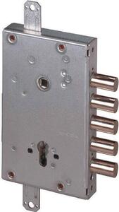 CISA Serratura Porta Blindata Applicazione Planare con Chiusura Triplice e 5 Catenacci Entrata 64 mm Scatola 125x203 mm - 56505 48