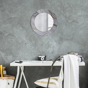 Specchio tondo con decoro Marmo grigio fi 50 cm