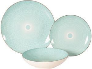 Xtra Servizio Piatti 18 Pezzi in Porcellana Vetro colore Azzurro - WK8579