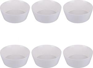 Villa deste Servizio piatti 6 Pezzi Fondi Alti in New Bone China Lucido colore Bianco - 5918701 Delice