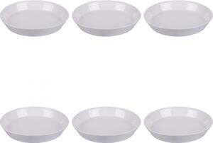 Villa deste Servizio piatti 6 Pezzi Fondi in New Bone China Lucido colore Bianco - 5918700 Delice