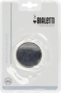 Bialetti Set 2 Guarnizioni con Piastra 6 Tazze Gomma Acciaio Inox - 800412