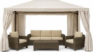 Giardini del Re Set 4 Teli per Gazebo 4x4 mt Zanzariera Moschiera per Gazebo Sahara