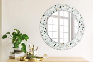 Specchio rotondo cornice con stampa Pietra naturale fi 50 cm