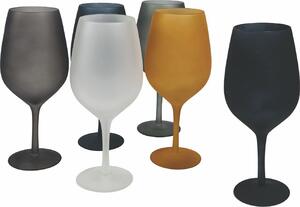 Villa deste Set 6 calici 550 ml in vetro effetto frosted Cala Dorada New Colore Multicolor - 5903567
