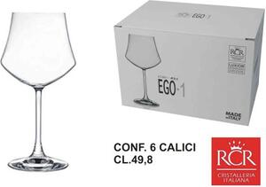 Rcr Cristallerie Set 6 Calici Ego Capacit 50 cl in Vetro - RCR254910