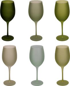 Villa deste Set 6 calici 650 ml frosted in vetro Linea Happy Hour Greenery - 5917940