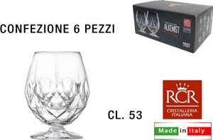 Rcr Cristallerie Set 6 Calici Alkemist Spirits Capacit 53 cl in Vetro - RCR269754