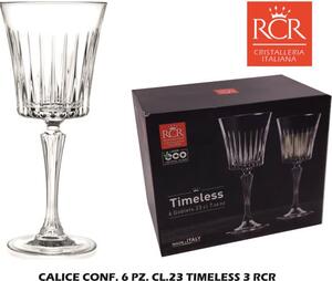 Rcr Cristallerie Set 6 Calici Timeless 3 Capacit 23 cl in Vetro - RCR258802