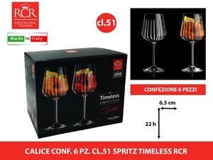 Rcr Cristallerie Set 6 Calici Spritz Timeless Capacit 51 cl in Vetro - RCR280407