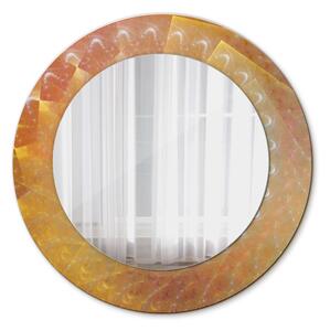 Specchio rotondo stampato Astrazione a spirale fi 50 cm