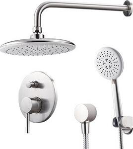 Brixo Set Doccia Miscelatore con Deviatore, Doccia con Tubo e Doccia con Getto Regolabile Atlantik 40 - PF85222