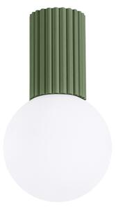 Plafoniera verde con paralume in vetro ø 12 cm Orbital – Sollux