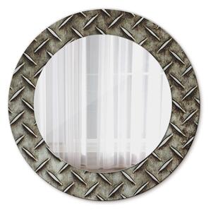 Specchio rotondo stampato Texture in acciaio fi 50 cm