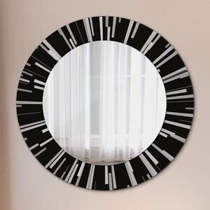 Specchio rotondo cornice con stampa Composizione radiale fi 50 cm