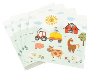 Set di tovaglioli 20 pz 33x33 cm Farm Animals – Homéa
