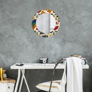 Specchio rotondo cornice con stampa Stile pop art fi 50 cm