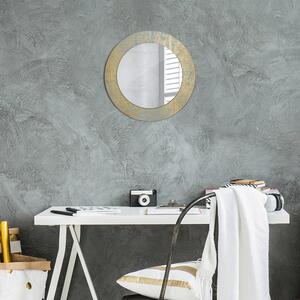 Specchio rotondo cornice con stampa Texture di film d'oro fi 50 cm