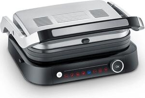 Severin SEVINI PRO Bistecchiera elettrica Potenza 1800 Watt con temperatura regolabile fino a 230 e display digitale, piastre lavabili in lavastov
