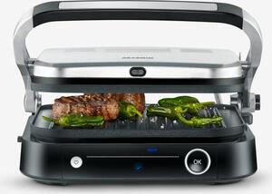 Severin SEVINI PRO Bistecchiera elettrica Potenza 1800 Watt con temperatura regolabile fino a 230 e display digitale, piastre lavabili in lavastov