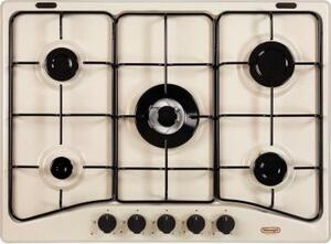De Longhi SF 57 AVT Piano Cottura 5 Fuochi a Gas 70 cm (1 Bruciatore Wok) colore Sabbia