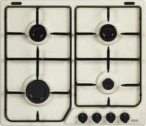 De Longhi SF 46 ASV Piano Cottura 4 Fuochi a Gas 60 cm colore Sabbia