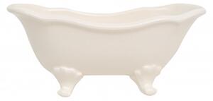 Contenitore multifunzione in porcellana bianca con decoro "Le Bain Paris" L25,6xPR12,7xH11,5 cm