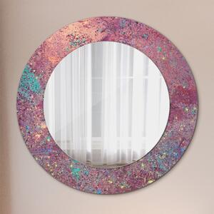 Specchio rotondo stampato Festival dei colori fi 50 cm