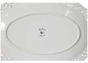 Vassoio ovale in porcellana bianca Shabby L35xPR25xH2,5 cm