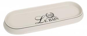 Set bagno "Le Bain Paris" 4 pezzi in porcellana bianca decorata L25xPR10xH21 cm