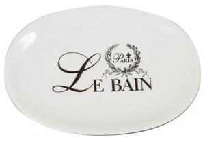 Set bagno "Le Bain Paris" 4 pezzi in porcellana bianca decorata