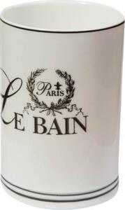 Set bagno "Le Bain Paris" 4 pezzi in porcellana bianca decorata