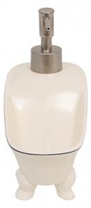 Dispenser sapone liquido in porcellana bianca decorata "Powder Soap" L17xPR9xH16 cm