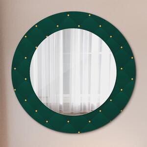Specchio rotondo stampato Modello di lusso verde fi 50 cm