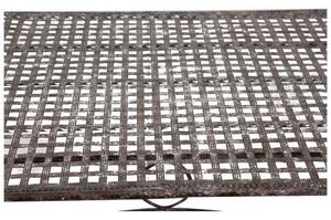 Tavolo in ferro battuto smontabile finitura ruggine anticata 150x80x77 cm