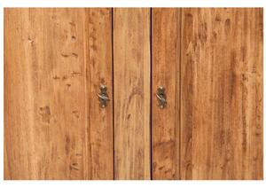 Credenza Country in legno massello di tiglio finitura naturale L110xPR45xH103 cm. Made in Italy