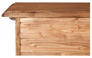 Credenza Country in legno massello di tiglio finitura naturale L110xPR45xH103 cm. Made in Italy