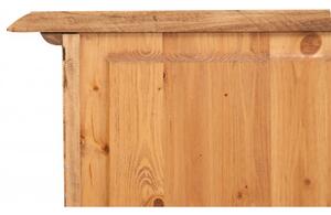 Credenza Country in legno massello di tiglio finitura naturale L135xPR45xH92 cm. Made in Italy