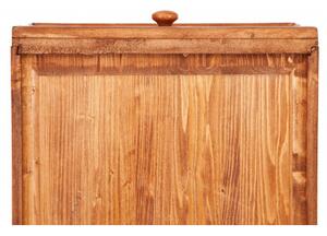 Credenza Country in legno massello di tiglio finitura noce L202xPR45xH103 cm. Made in Italy