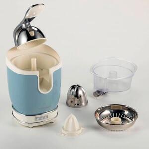 Ariete Spremiagrumi Elettrico con Leva Doppio cono e Beccucio salvagoccia 85 Watt colore Azzurro - 00C041305AR0 Linea Vintage