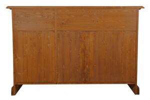 Credenza Country in legno massello di tiglio finitura noce L156xPR45xH103 cm. Made in Italy