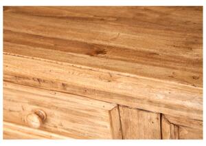 Credenza Country in legno massello di tiglio finitura naturale L156xPR45xH103 cm. Made in Italy