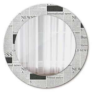 Specchio rotondo cornice con stampa Modello dai giornali fi 50 cm