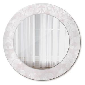 Specchio rotondo cornice con stampa Texture delicata roccoco fi 50 cm