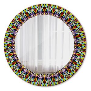 Specchio rotondo stampato Pattern di mandala psichedelica fi 50 cm
