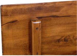 Cassapanca Country in legno massello di tiglio finitura noce L100xPR38xH48 cm. Made in Italy