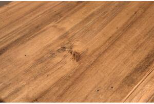Comodino Country in legno massello di tiglio finitura naturale L55xPR35xH65 cm. Made in Italy