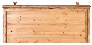 Comò Country in legno massello di tiglio finitura naturale L100xPR48xH85 cm. Made in Italy