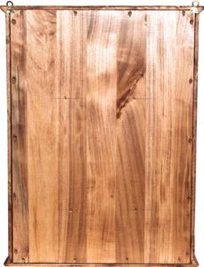 Pensile bacheca Country in legno massello di tiglio finitura naturale L54xPR12xH72 cm. Made in Italy
