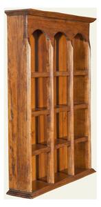 Pensile bacheca Country in legno massello di tiglio finitura noce L54xPR12xH72 cm. Made in Italy